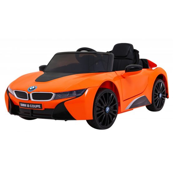 12V BMW-i8 Licensed Kids Battery Powered Electric Ride On Toy Car Orange| RC
