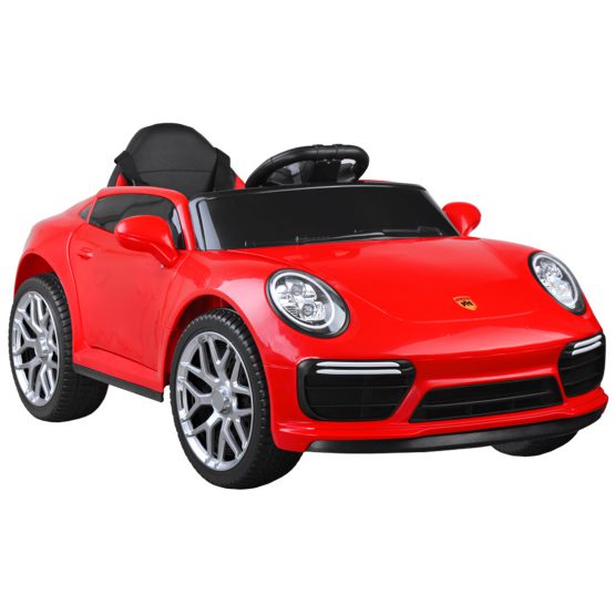 Porche style Ride-On Car with R/C Parental | Red, White, Blue