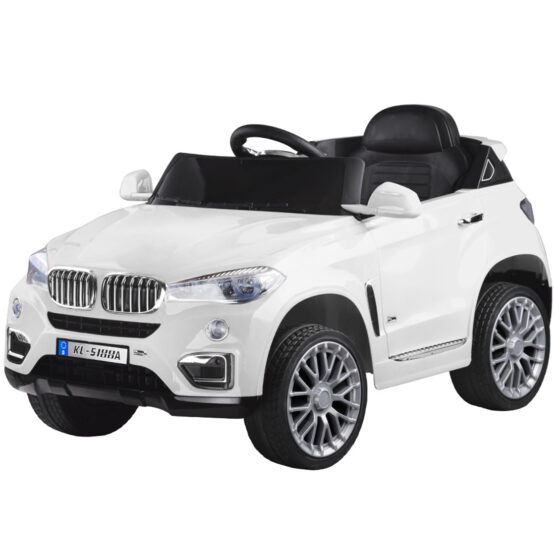 Kids Car “BMW X5” style white, pink + RC